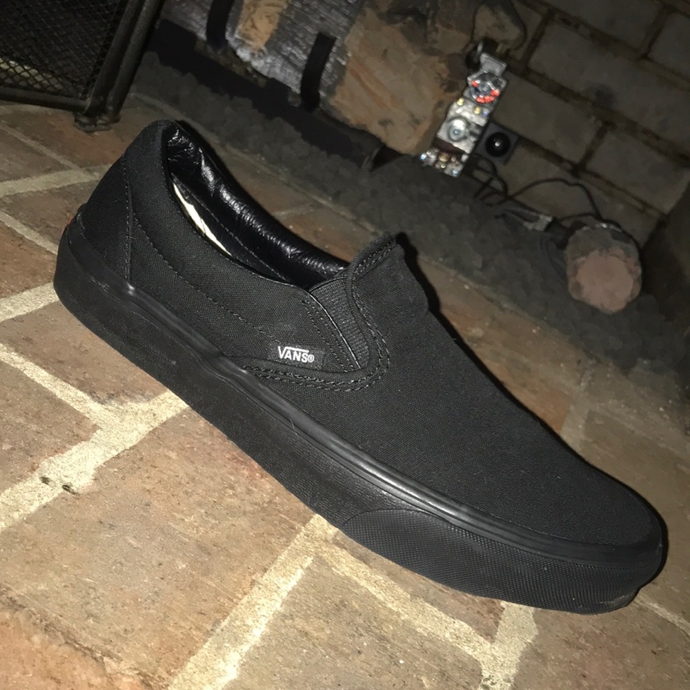 Black Slip On Vans